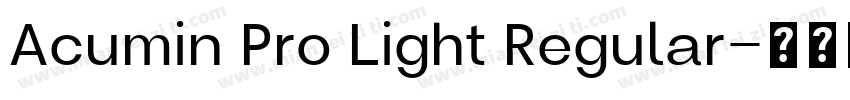 Acumin Pro Light Regular字体转换